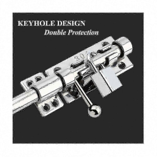Barrel bolt latch for heavy duty gate and door security 2