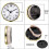 90mm clock insert for quartz movement with gold rim numerals 2