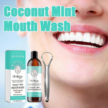 Oralhoe Whitening Mouthwash: Whitens teeth, removes stains, and provides a clean, fresh tongue coating for oral care.
