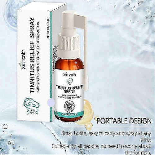 (1pc) 1-3x Tinnitus Spray Ear Ringing Relief Relieving Ear Drops Hearing 30ml