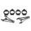 Headlight clamp for motorcycle, universal silver bracket mount 5