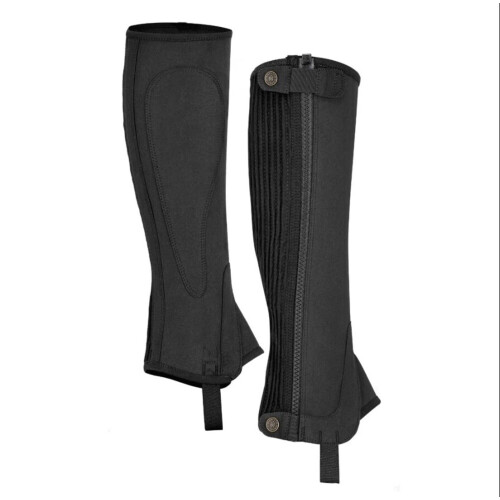 (L, Black) Moretta Childrens/Kids Amara Half Chaps