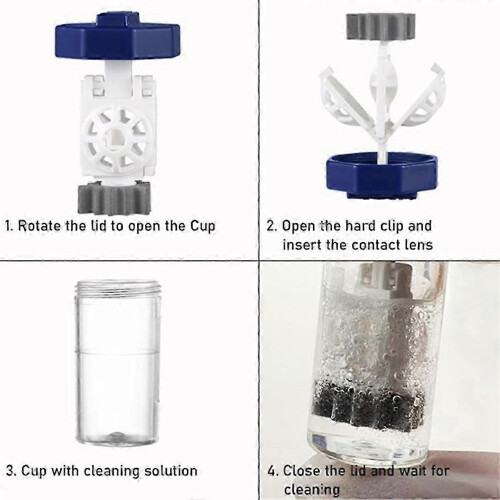 Contact lens cleaner case with 4 pieces hydrogen peroxide solution 2