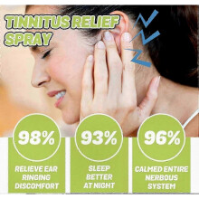 (2Pcs) Tinnitus Relief Spray for Ringing Ears, Ear Drops to Reduce Ear Noise & Pain, Natural Tinnitus Treatment Spray for Ear Discomfort