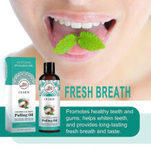 Ouhoe Coconut Oil Mouthwash Odor Removal Tooth Stain Removal Fresh Breath Care Teeth Oral Care Tooth Cleaning Liquid