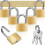 12 Pack Mini Padlock Small Padlock Solid Brass Locks with 3 Key for Luggage Lock,Backpack,Gym Locker 3