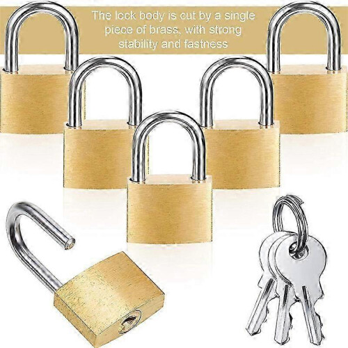 12 Pack Mini Padlock Small Padlock Solid Brass Locks with 3 Key for Luggage Lock,Backpack,Gym Locker 2
