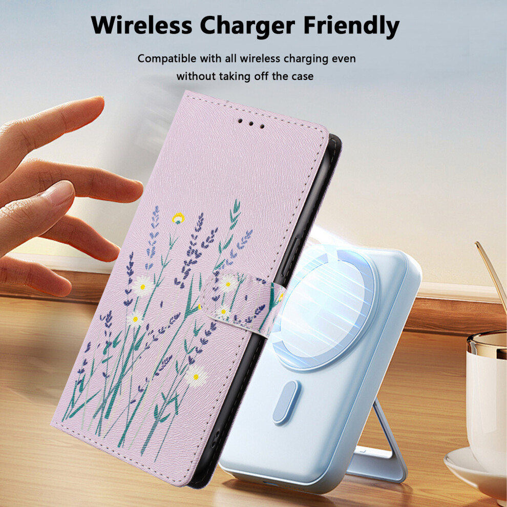 (Lavender) For Honor X7d 4G / Honor 400 Smart 4G / Honor X7d 5G / Honor 400 Smart 5G Case Pattern Print Pu Leather Wallet Phone Cov Purple 6914293766793
