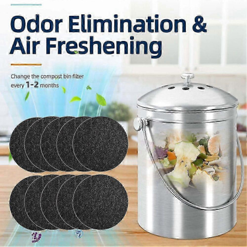 6.7 inch charcoal filter for compost bucket 10pcs kitchen 2