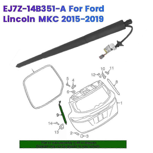 Left Rear Electric Lift Support EJ7Z-14B351-A For 1