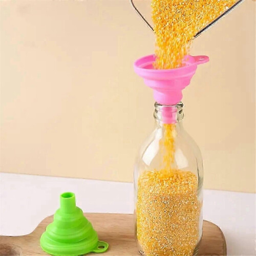 Portable Mini Funnel, Retractable Silicone Folding Funnel 2