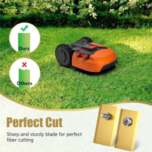 Set of 36 Robotic Lawnmower Blades for , Replacement Blades Made of Stainless Steel and Titanium with Screws