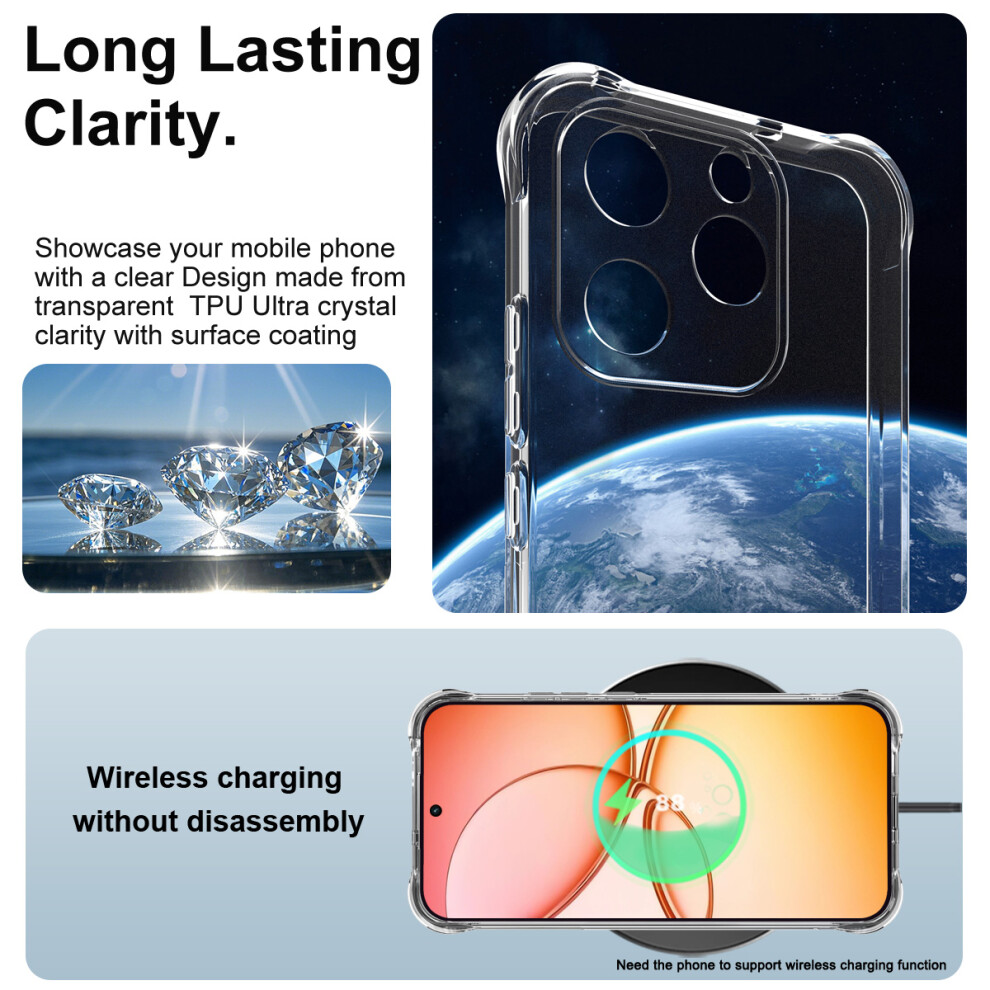 (Transparent) Imak For Realme 15T 5G Case Tpu Phone Cover Airbag Shockproof Protection 6914297316239