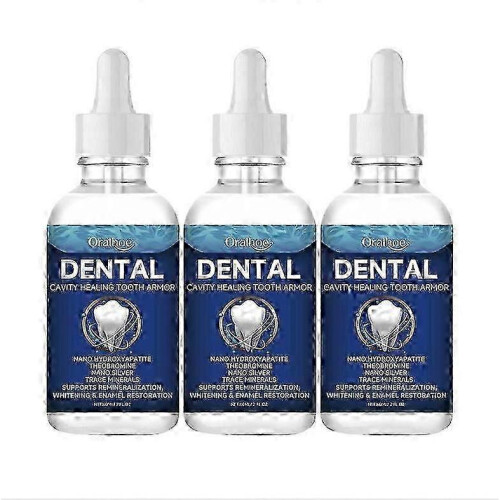 Teeth Repair Liquid, 3pcs 60ml Cavity Healing Tooth Armor Tooth Care Solution