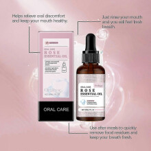 Rose Essential Oil, Oral Care Rose Essential Oil, Rose Essential Oil Mouthwash, Fresh Breath, Removal Yellow Teeth, Teeth Stain, Oral & Gums Care