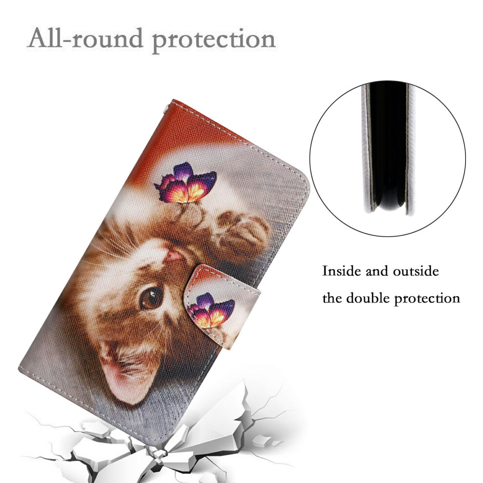 (Butterfly Cat) For Xiaomi 15T Pro Case Pattern Printing Protective Leather Folio Phone Cover With Wrist Strap 6914296096880