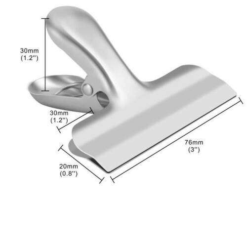 Clip d'étanchéité - 10Pcs - Acier Inoxydable - 3 Po de Largeur - Multi-usage 1