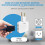 Power strip - 2-pack - 3-way swivel connection - 180 swivel - Fire-resistant material - Compact 4