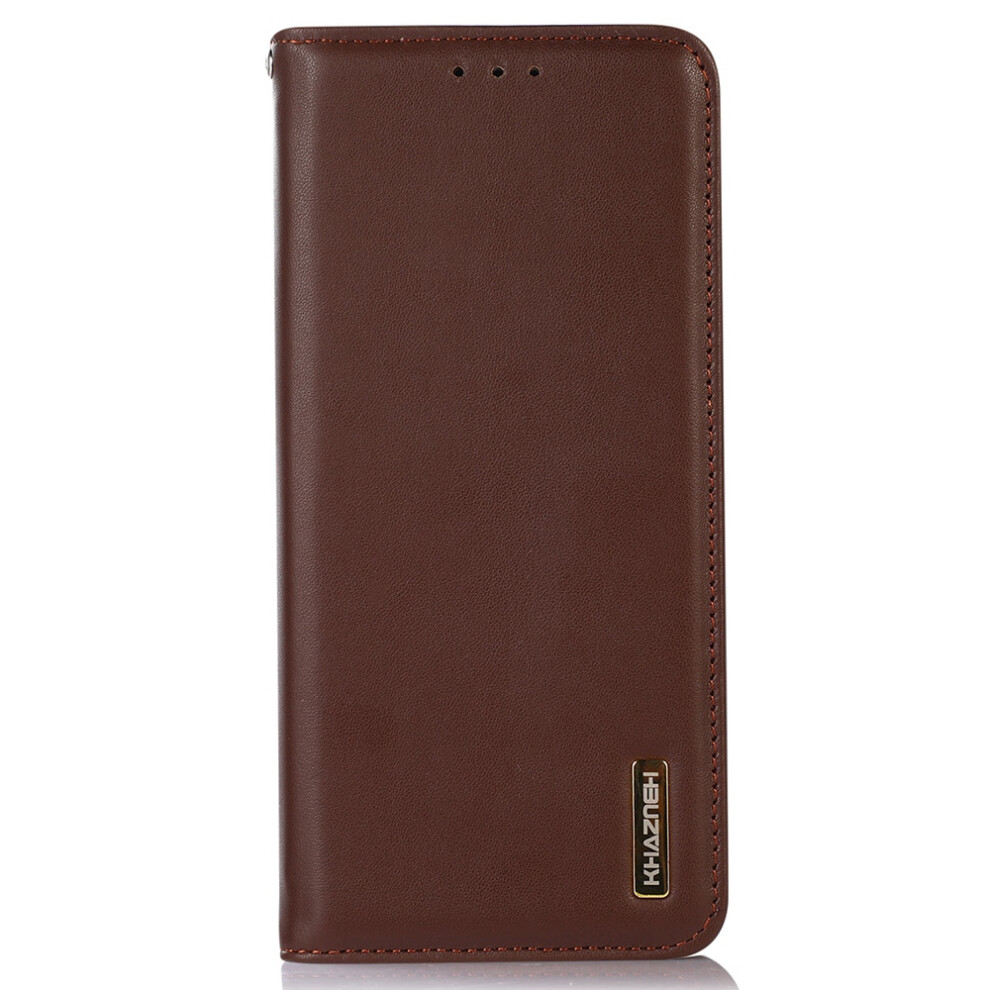(Brown) Khazneh For Xiaomi Poco M8 Pro 5G / Redmi Note 15 Pro+ 5G (Global) Case Wallet Genuine Cow Leather Phone Cover Nappa Tex Brown 6914294670860