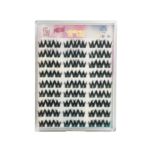 Natural Dense Long Curly False Eyelashes Blind Box DIY Lash Clusters Wispy