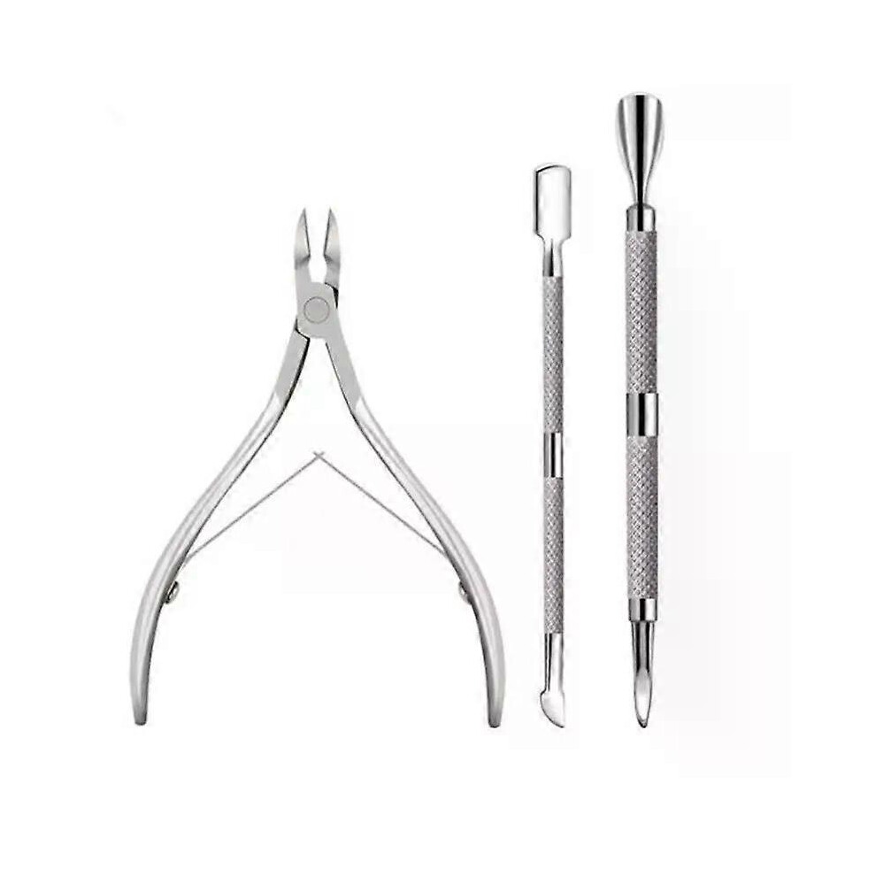 Stainless Steel Nail Art Cutter & Cuticle Clipper Set â Manicure Pedicure Tools, Silver