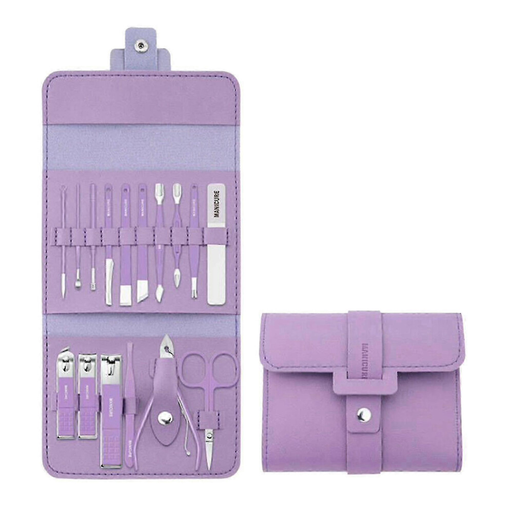 16-Piece Portable Nail Clipper Set with Manicure & Beauty Tools