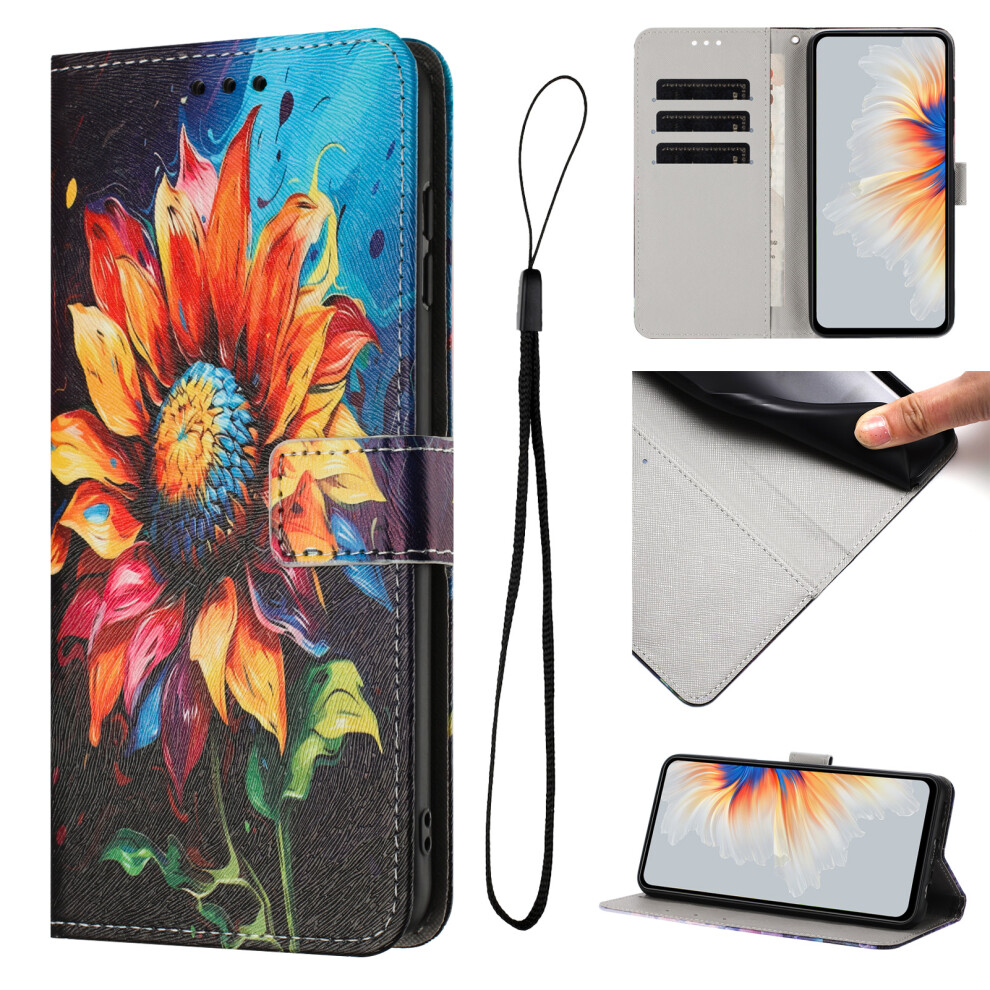 (Sunflower) For Oppo F31 5G / Oppo A6 Pro 5G / Oppo A6 Pro 4G Wallet Case Pattern Printing Pu Leather Phone Cover With Lanyard 6914297023007