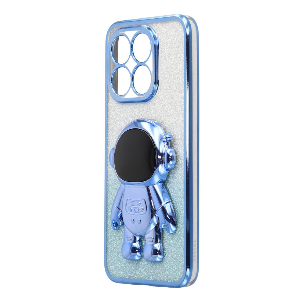 (Blue) For Xiaomi 15T Case With Astronaut Kickstand Pc + Tpu Phone Cover Shiny Glitter Blue 6914296377910