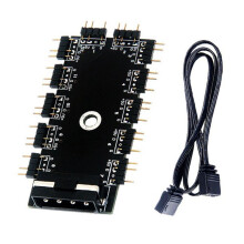 Moderkort 1 Till 11 5V 3-Stift PWM Kylarfläkt HUB Splitterförlängningsadapter PC ARGB Kylfläkt HUB 4PIN IDE Strömförsörjning