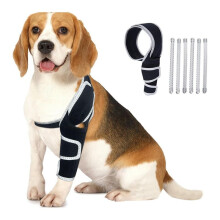 Tutore per Ginocchio per Cani per Lesioni Legamento Crociato Anteriore e Crociato Posteriore - Supporto Regolabile con Stabilizzatori In Metallo -