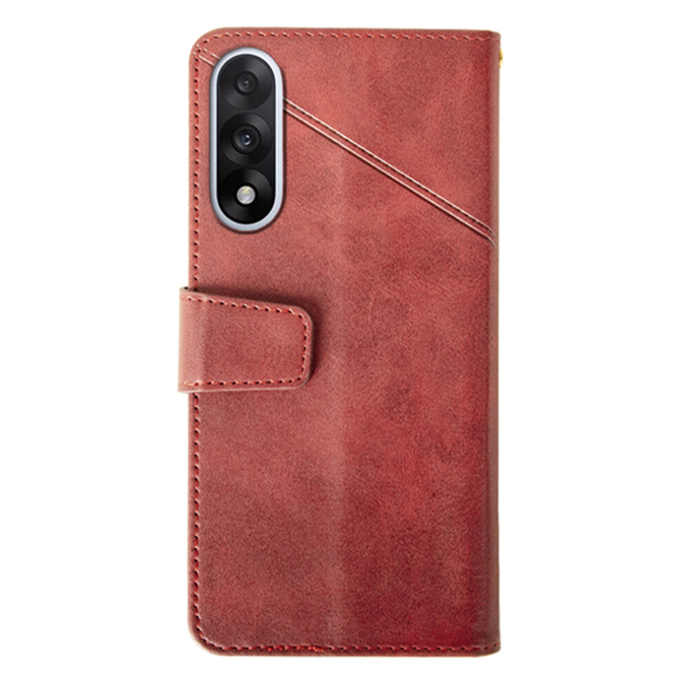 (Red) Idewei For Oneplus Nord 5 5G / Ace 5 Ultra 5G Case Leather Wallet Phone Cover Stand Calf Texture Red 6914296185935