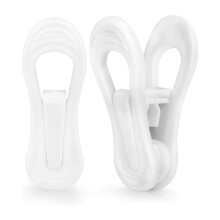 40 Stuks Witte Plastic Hangerclips, Knijpgreepclips voor Gebruik met Slanke Kleding Vingerclips Waslijn Wasknijpers