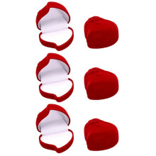 Heart Shaped Ring Box Jewelry Display Box Engagement Wedding Jewelry Box Rose Design Couple Gift Box