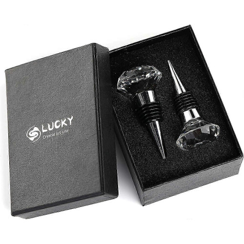 Weinstopper-Geschenkset mit Kristall-Diamant-Design, 2er-Pack 2