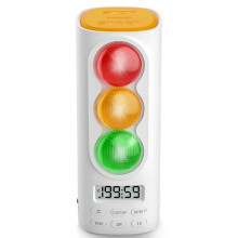 Timer Visivo per Bambini con Semaforo, Audio Digitale, Display LCD, Timer per Aula, Cucina, Conto Alla Rovescia, Timer Visivo