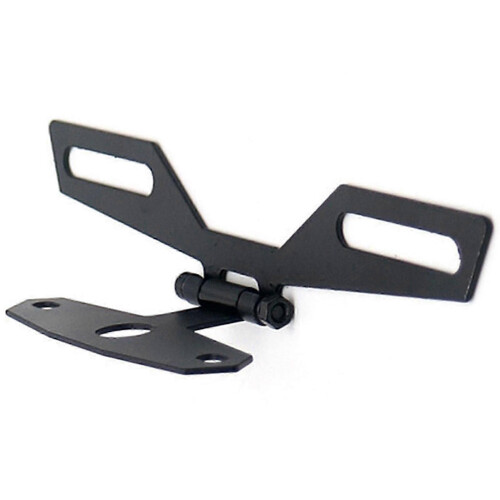 Folding license plate holder for motorcycle with adjustable tail bracket 1