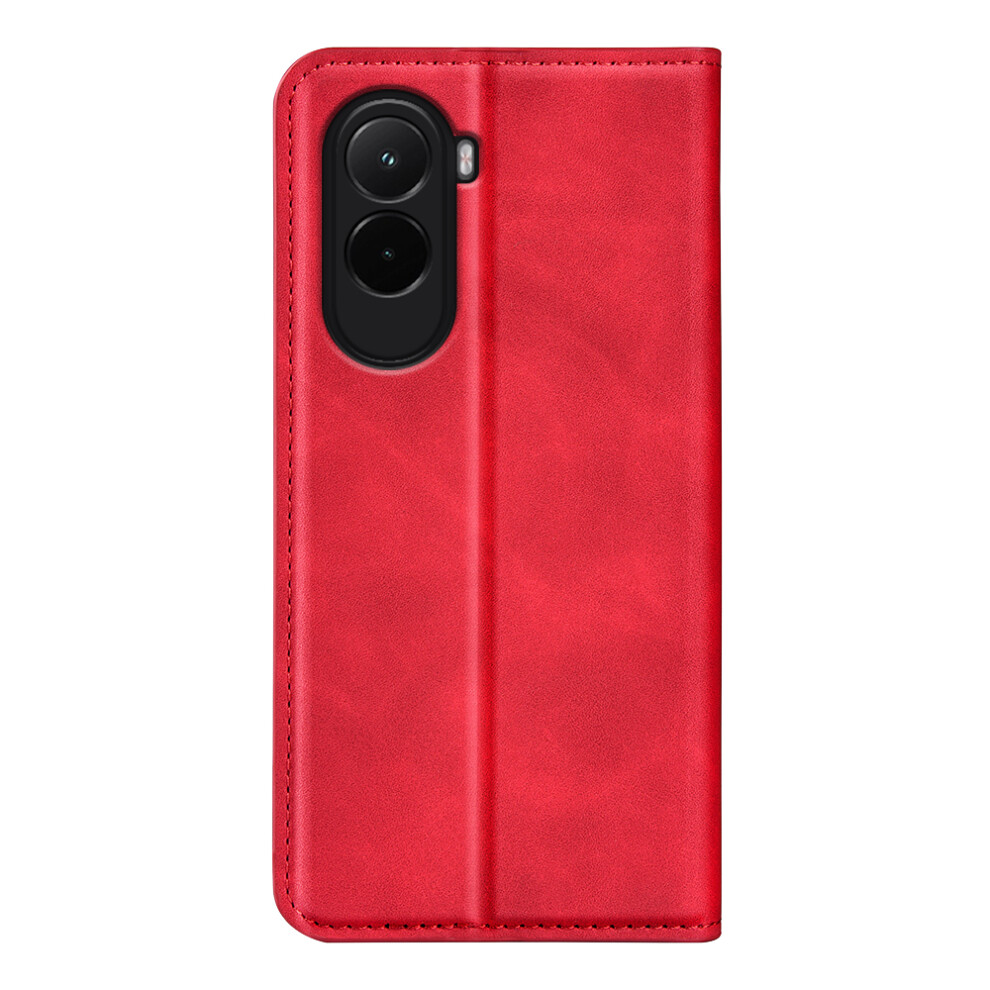 (Red) For Xiaomi Poco M7 4G (Eu) (171Mm) Case Skin Touch Leather Wallet Phone Cover Red 6914293117328