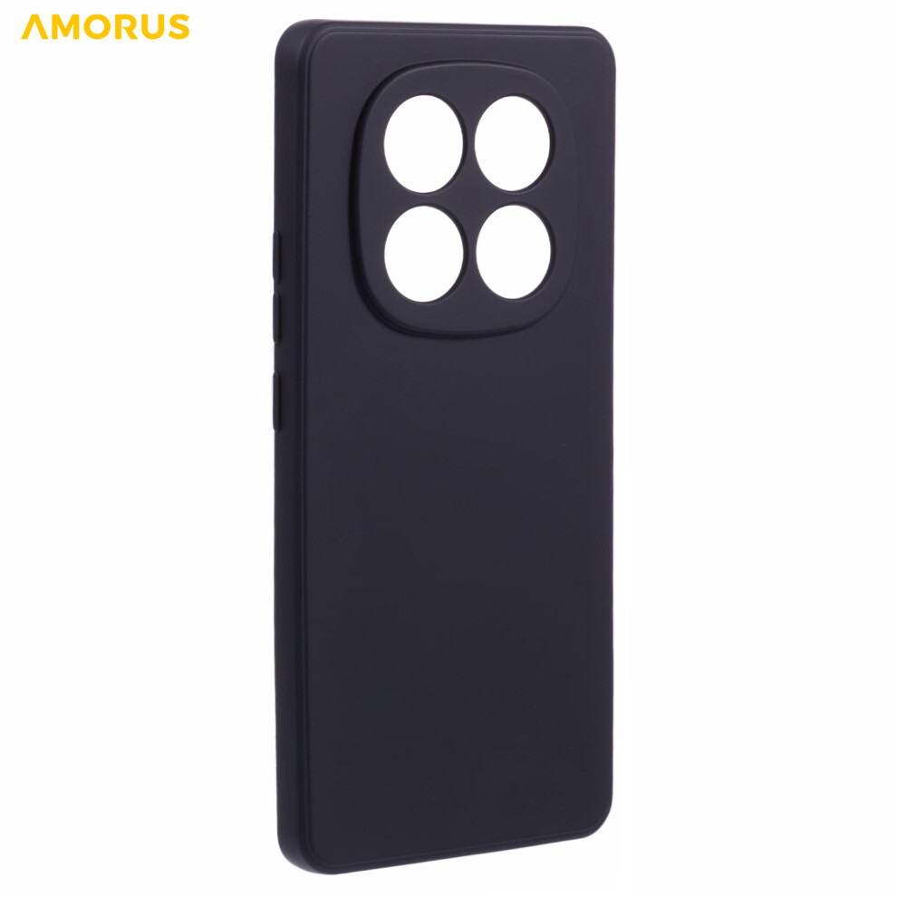 (Black) Amorus For Xiaomi Poco M8 5G / Redmi Note 15 5G (Global) / 15 4G (Global) Case Precise Cutouts Tpu Fiber Lining Shockpro Black 6914297680125