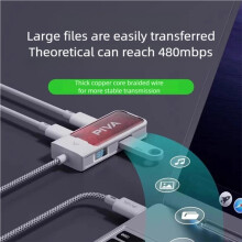 Piva G41 Multifunction Docking Station Adapter Type - C to 3.5 Audio 60W Fast Charging Decoding Transmission