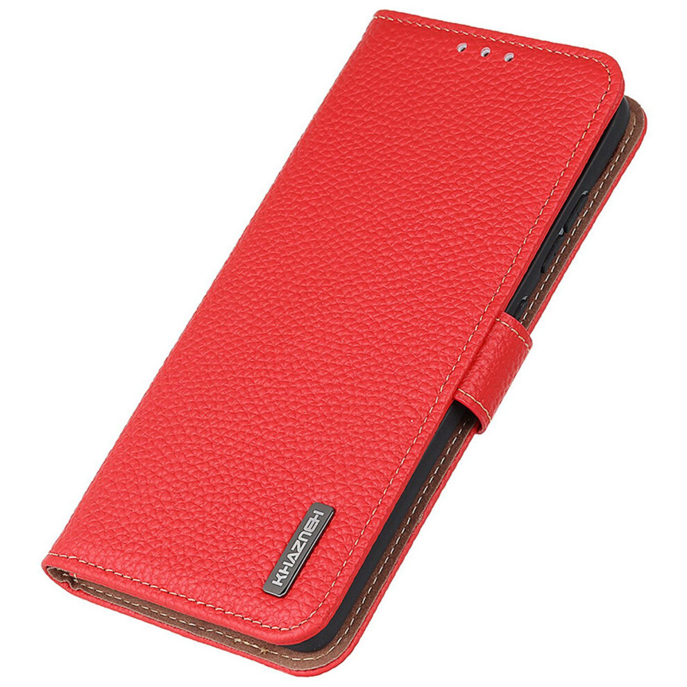 (Red) Khazneh For Xiaomi Mi K90 5G / Poco F8 Pro Case Genuine Cow Leather Flip Phone Cover Red 6914292709753