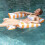 Pool Float, Inflatable Pool Hammock, 4-in-1 Inflatable Hammock, Multi-Purpose Floating Chair, Orange, 115 x 115 cm 5