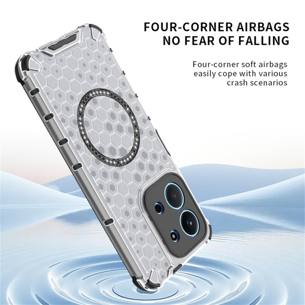 (Red) For Xiaomi Mi 15C 4G (Global) (171Mm) / Poco C85 4G (171Mm) Magnetic Case Honeycomb Design Tpu + Pc Phone Cover Red 6914298171844