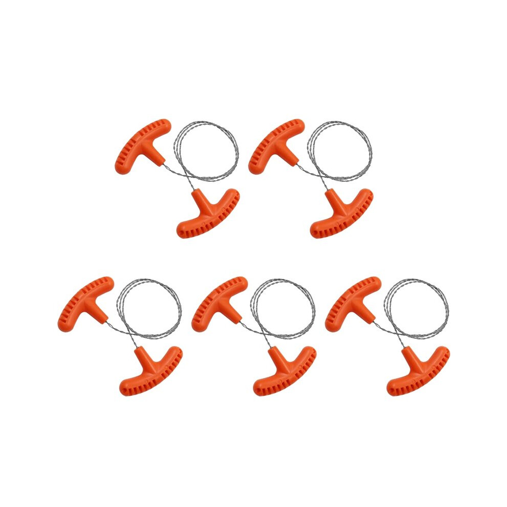 5Pcs Multi-Purpose Pocket Wire Saw Stainless Steel Wire Saw Orange Outdoor Camping Emergency Survival Gear Tools 4711675824636