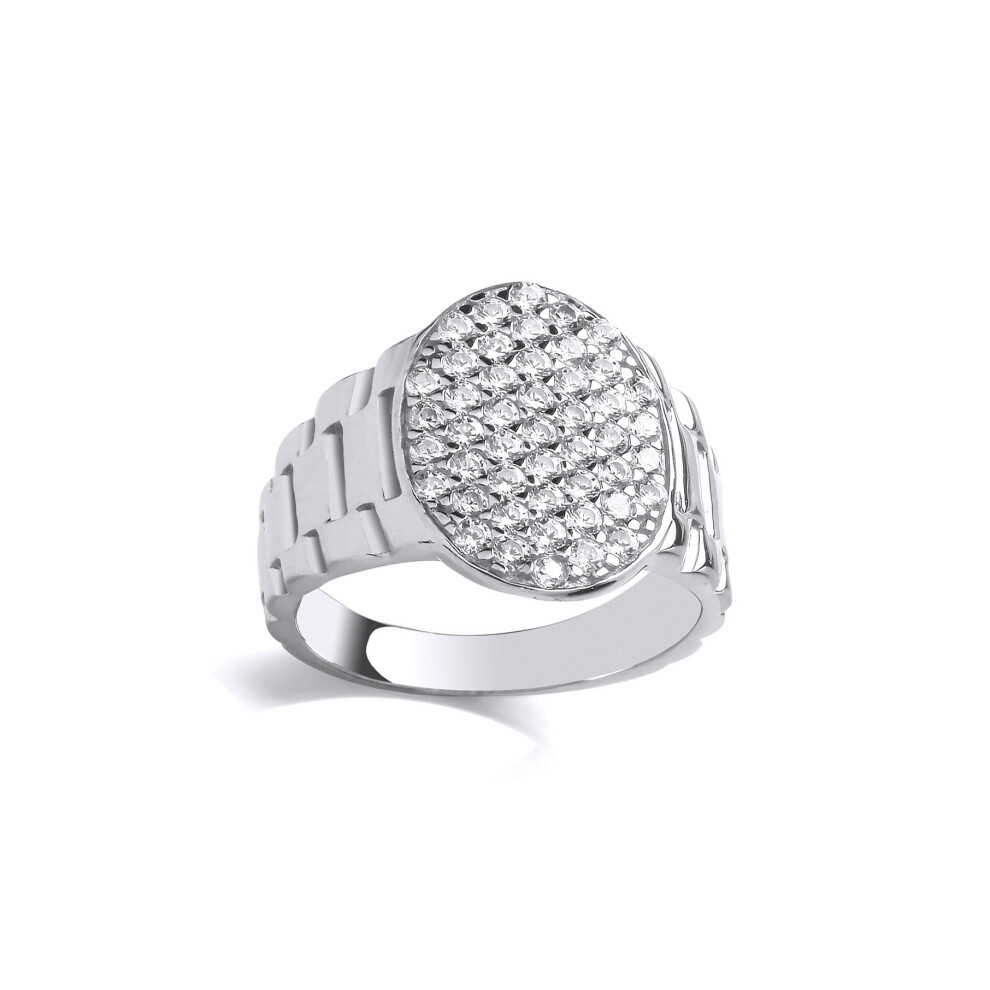 Photos - Ring (C) Jewelco London Kids Sterling Silver Watch Strap Round Signet  - GVR25K
