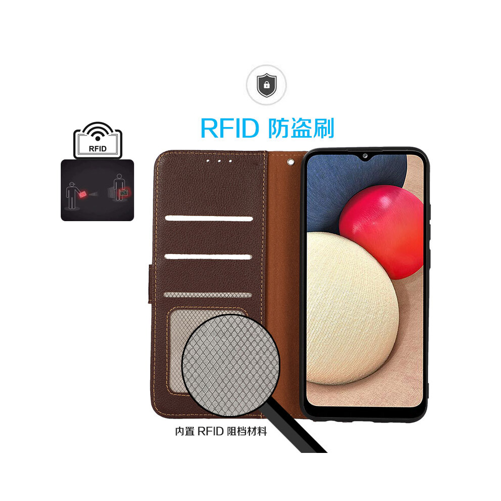 (Brown) Khazneh For Xiaomi Redmi K90 5G / Poco F8 Pro Case Rfid Blocking Wallet Litchi Texture Pu Leather Phone Cover With Strap Brown 6914292936180