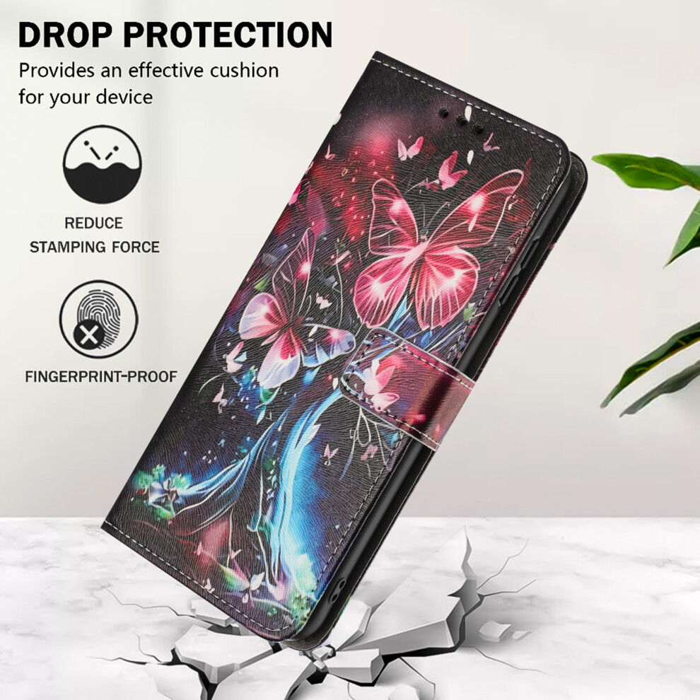 (Butterfly Tree) For Honor X5c 4G / Honor X5c Plus 4G Wallet Case Pattern Printing Pu Leather Phone Cover With Lanyard 6914293434050