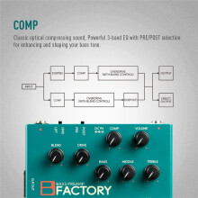 SONICAKE QDS-05 Guitar Effect Pedal B Factory Analog Bass Preamp, Comp and Overdrive Guitar Bass Pedal