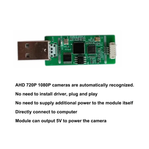 2X AHD Vers USB Capture Signal Analogique Vers Module de Caméra USB Numérique AHD Vers Module Type-C Lecteur Gratuit UVC pour Android (A) 2