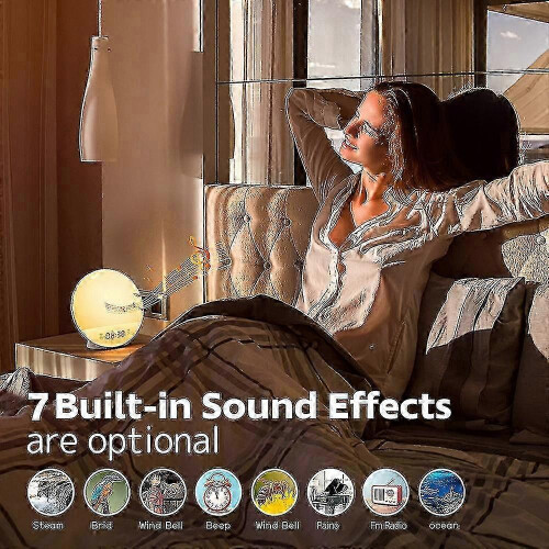 Digital alarm clock for kids with gentle sunrise simulation 1