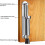 Adjustable door locks holder for interior doors, heavy duty spring stopper 4